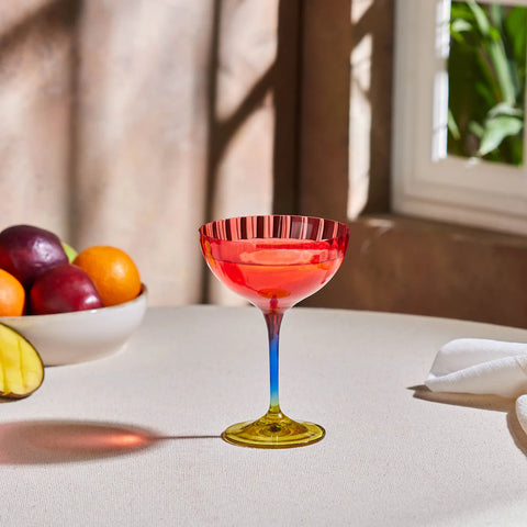 Karaca Dolce Martini Cocktail Glass, 210ml, Red