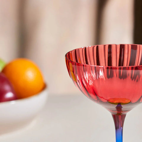 Karaca Dolce Martini Cocktail Glass, 210ml, Red