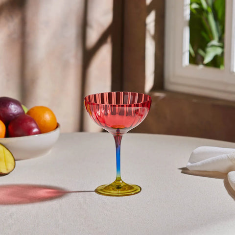 Karaca Dolce Martini Cocktail Glass, 210ml, Red