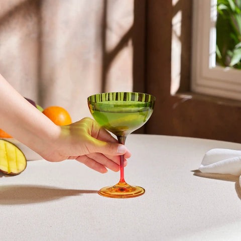Karaca Dolce Martini Cocktail Glass, 210ml, Green