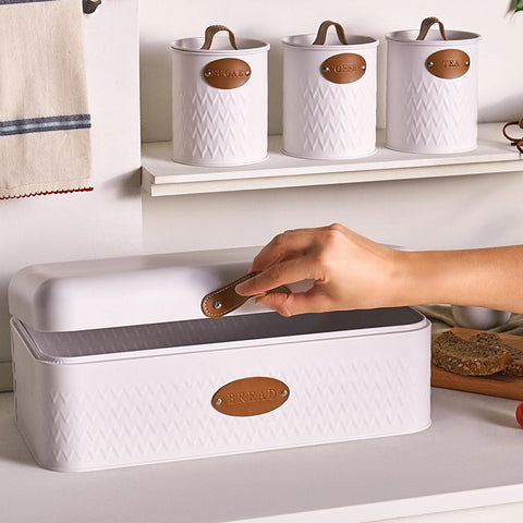 Karaca Lina Bread Box, White