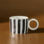 Karaca Erica Striped Porcelain Mug, 350ml, Black