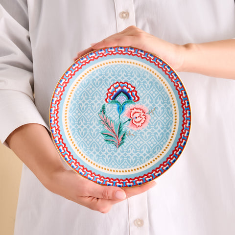 Karaca Forever Bone China Spello 26-Piece Serveware Set for 6 People, Blue