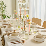 Karaca Earth Collection Finesse 24-Piece Porcelain Dinner Set for 6 People, Beige