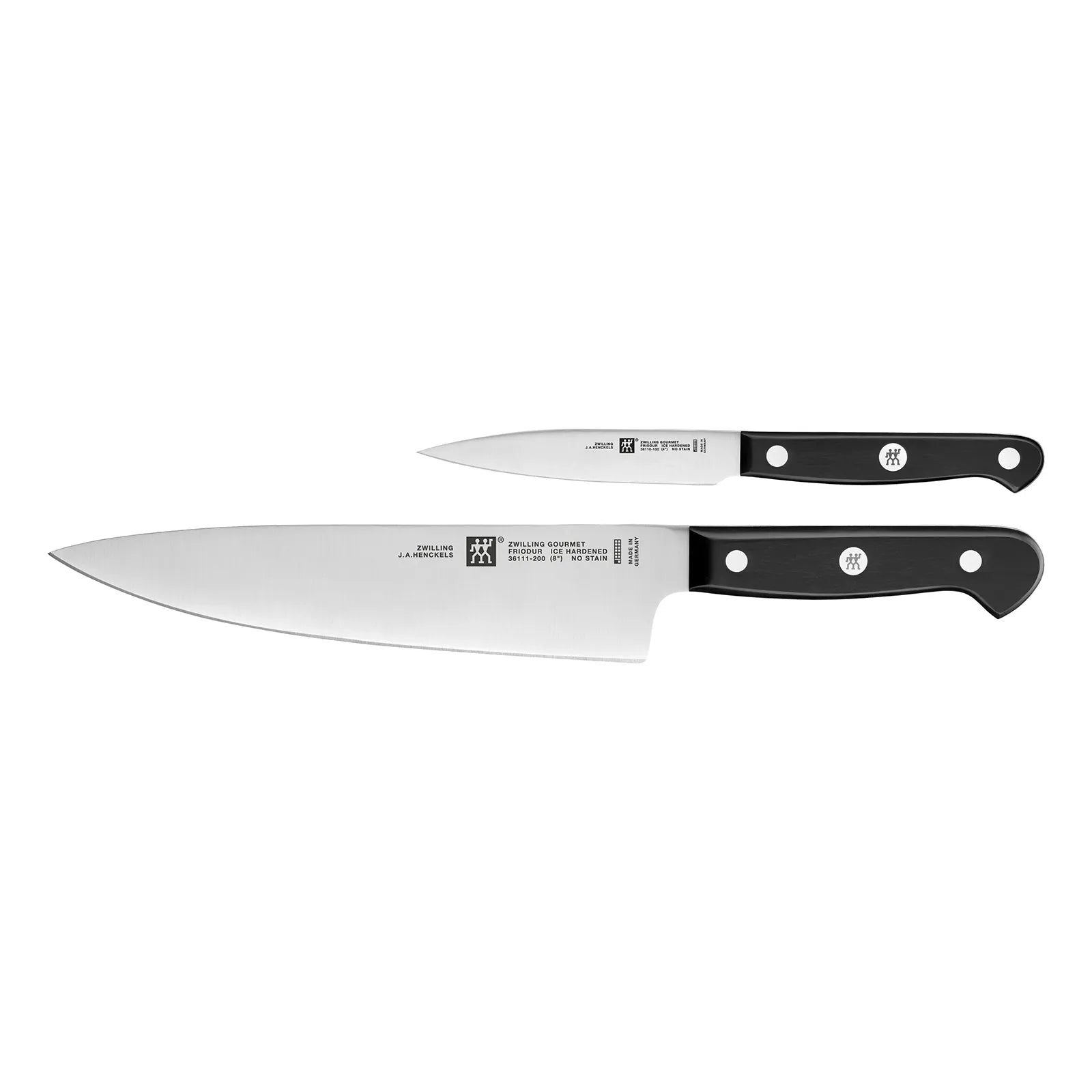 Zwilling Gourmet 2 Piece Knife Set, Black Silver