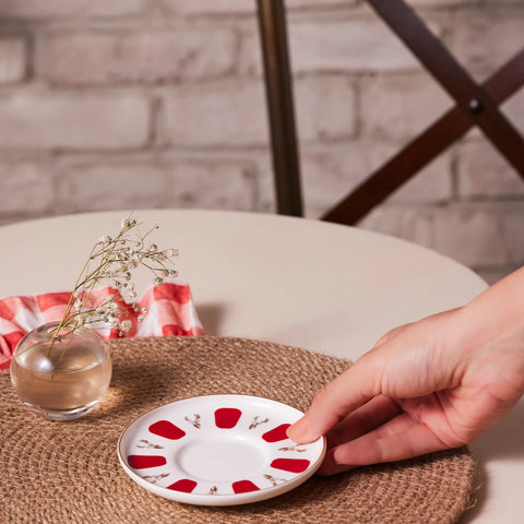 Karaca Bergamot Ceramic Saucer, 12cm, White