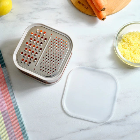 Karaca x Refika Grater with Storage Container, 500ml, Gray