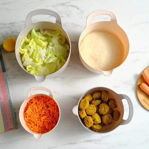 Karaca x Refika 4-Piece Mixing Bowl Set, Gray