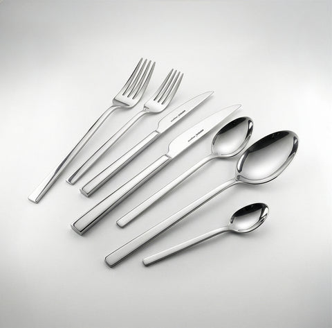 Karaca Serenity Elegance 84-Piece Stainless Steel Cutlery Set for 12 People, Platin