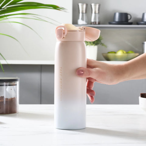 Karaca Skyfall Leak-Proof Stainless Steel Flask, 500ml, Pink