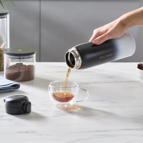 Karaca Skyfall Leak-Proof Stainless Steel Flask, 500ml, Black