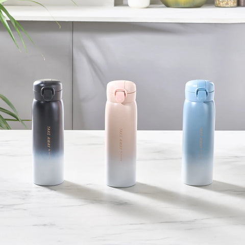 Karaca Skyfall Leak-Proof Stainless Steel Flask, 500ml, Black