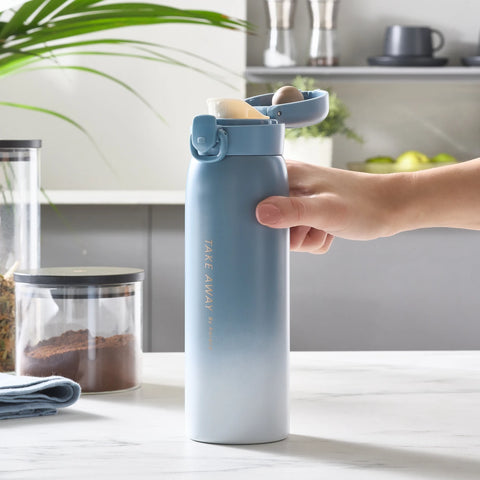 Karaca Skyfall Leak-Proof Stainless Steel Flask, 500ml, Blue