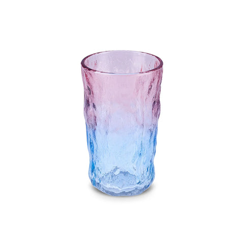 Karaca Glacier Glass Highball Glass, 383ml, Pink