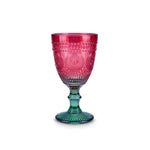 Karaca Sunflower Wine Glass, 315ml, Red Green