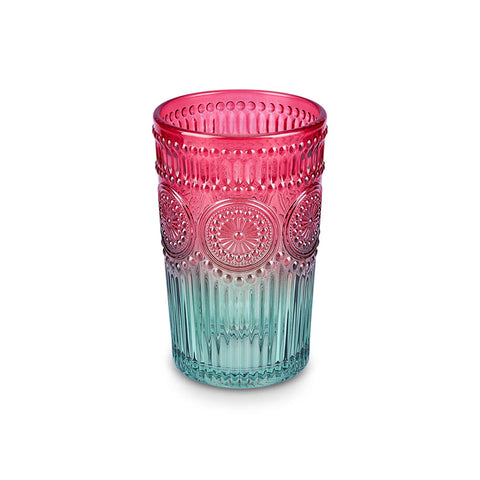 Karaca Sunflower Highball Glass, 330ml, Blue Pink