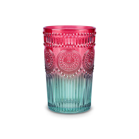 Karaca Sunflower Highball Glass, 330ml, Blue Pink