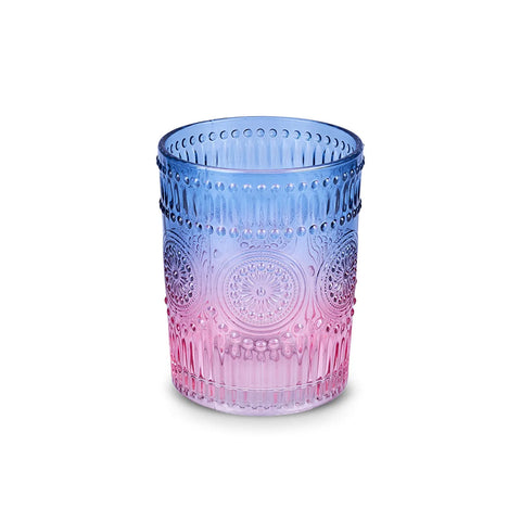 Karaca Sunflower Glass Tumbler Glass, 250ml, Blue - Pink