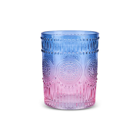 Karaca Sunflower Glass Tumbler Glass, 250ml, Blue - Pink