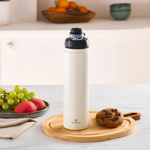 Karaca Thermosteel Earth Leak-Proof Flask, 680ml, Beige