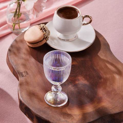Karaca Rocco 6-Piece Small Water Glass for 6 People, 60ml, Luster