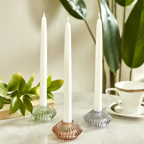 Karaca Home Pemy Double-Sided Candle Holder, 7x4cm, Amber