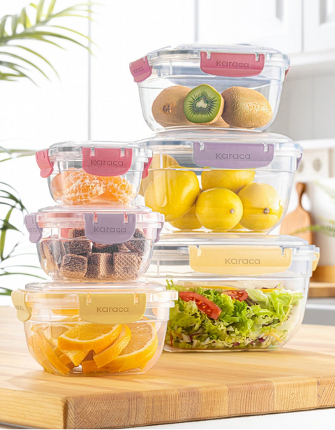 Karaca Locker Save 6 Piece Storage Container, Multi