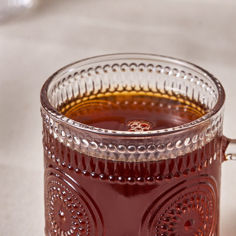 Karaca Margo 6-Piece Glass Turkish Tea Set for 6 People, 155ml, Clear