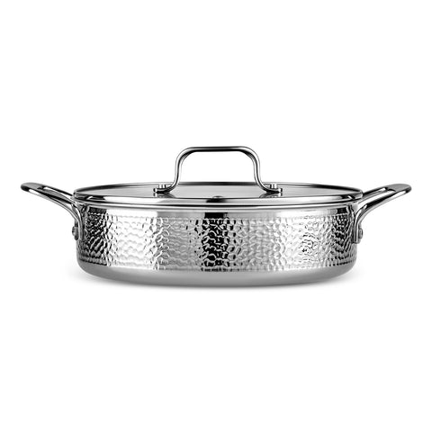 Karaca Powersteel 316+ Enzo 3Ply 8-Piece Stainless Steel Induction Cookware Set, Silver