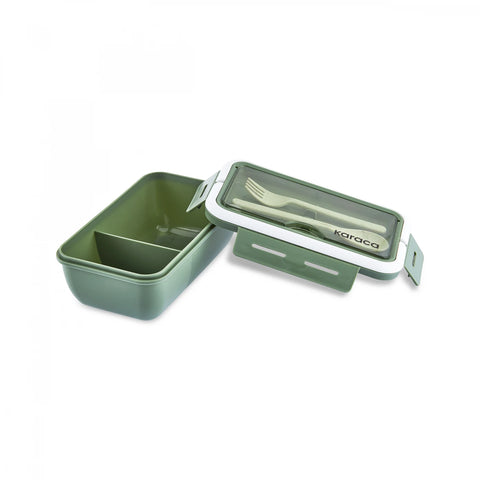 Karaca Fusca Cutlery Lunch Box, 1100ml, Green