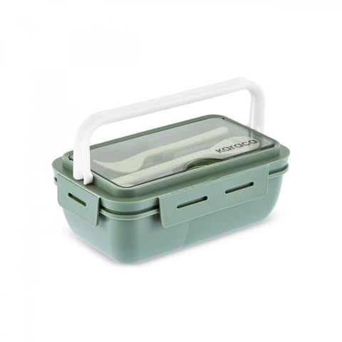 Karaca Fusca Cutlery Lunch Box, 1100ml, Green