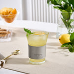 Karaca Leather Cool Touch Latte Coffee Glass, 210 Ml, Platin