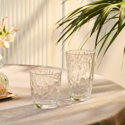 Karaca Terre Tumbler Glass, 370ml, Clear