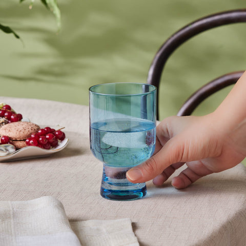 Karaca Julia Tumbler Glass, 340ml, Blue