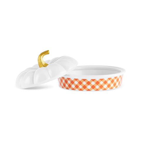 Karaca Halloween Mothers Hand Pumpkin Ceramic Serving Platter, 24cm, Multicolour