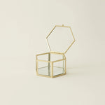 Karaca Home Magic Hexagonal Decorative Box, 12cm, Gold