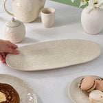Karaca Nebula Stoneware Large Serving Platter, 36cm, Beige
