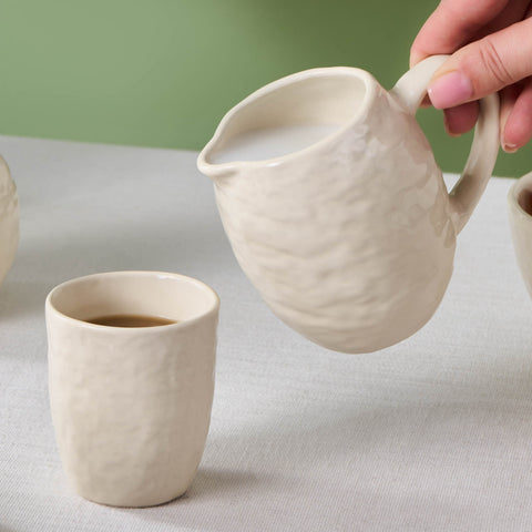 Karaca Nebula Stoneware Milk Jug, 300ml, Beige