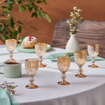 Karaca Rocco 6-Piece Small Water Glass for 6 Person, 60ml, Amber