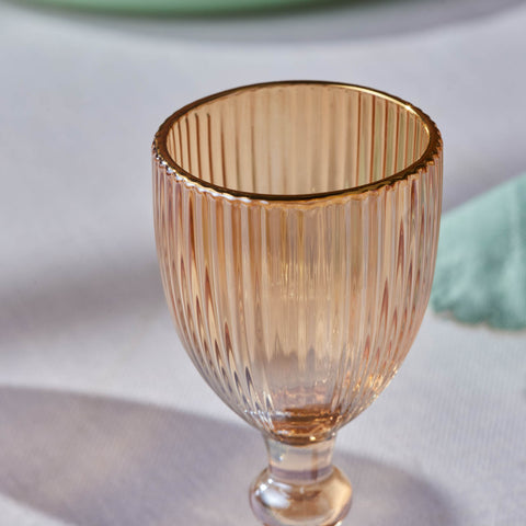 Karaca Rocco 6-Piece Small Water Glass for 6 Person, 60ml, Amber