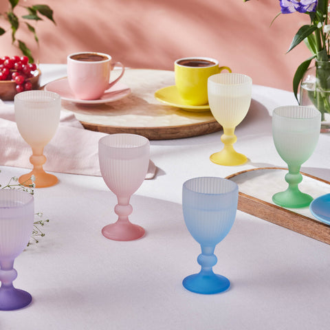 Karaca Rocco 6-Piece Small Water Glass for 6 People, 60ml, Multi