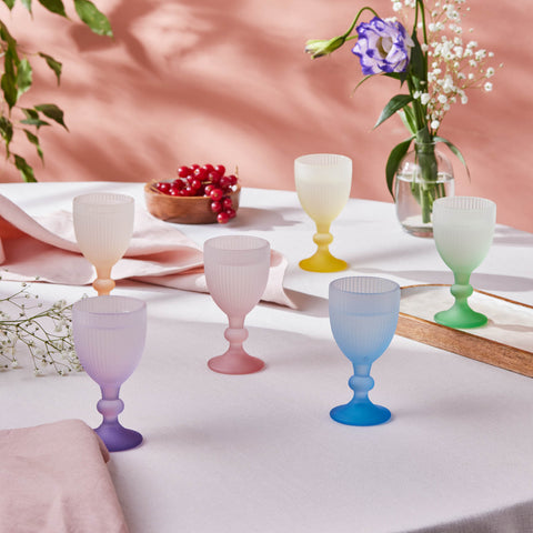 Karaca Rocco 6-Piece Small Water Glass for 6 People, 60ml, Multi