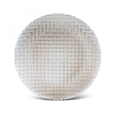 Karaca Braid Lustre Glass Dinner Plate, 28cm, Luster