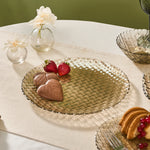 Karaca Braid Lustre Glass Dinner Plate, 28cm, Luster