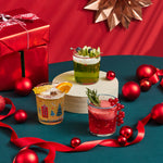 Karaca Home New Year Christmas 3-Piece Snowy Tumbler Glass Set, 380ml, Multi