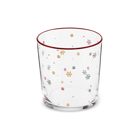 Karaca Home New Year Christmas 3-Piece Snowy Tumbler Glass Set, 380ml, Multi