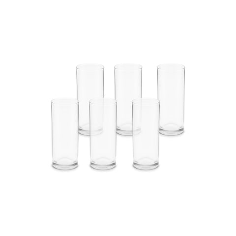 Karaca Saki 6-Piece Highball Glass Set, 195ml, Clear