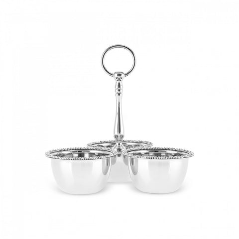 Karaca Home Majesty 3-Piece Stainless Steel Snack Bowl, Silver