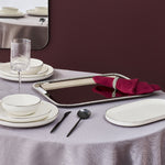 Karaca Home Majesty Stainless Steel Decorative Rectangular Tray, 42x29,5cm, Silver