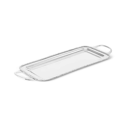 Karaca Majesty Sainless Steel Decorative Tray, 45,75x17,75cm, Silver